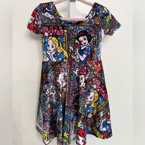 WRK Velvet Painted Glass Dress with Character Print